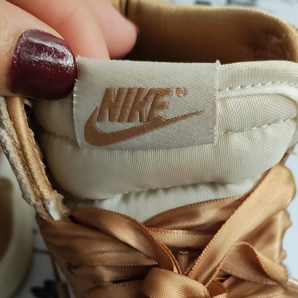 Nike Tan and White Retro High-Top Sneakers - Picture 5 of 10